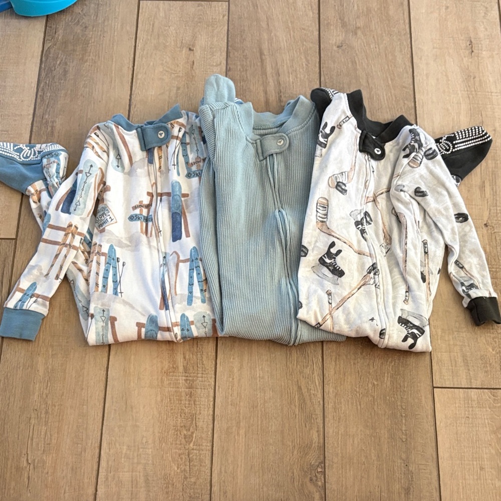 Burt’s Bees Light Blue Kids Footed One-Piece Pajama - Cozy Zip Sleepwear